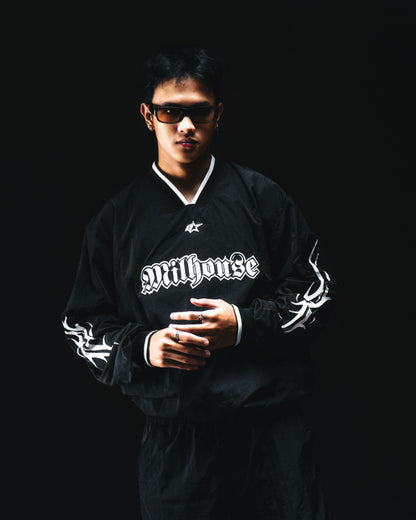 GDCK X MILHOUSE - IRON TRIBE V-NECK HOCKEY JACKET