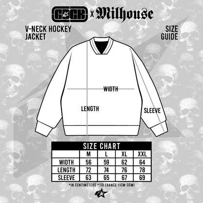 GDCK X MILHOUSE - IRON TRIBE V-NECK HOCKEY JACKET